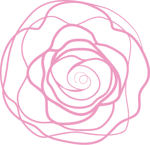 pink rose illustration from logo, graphic element